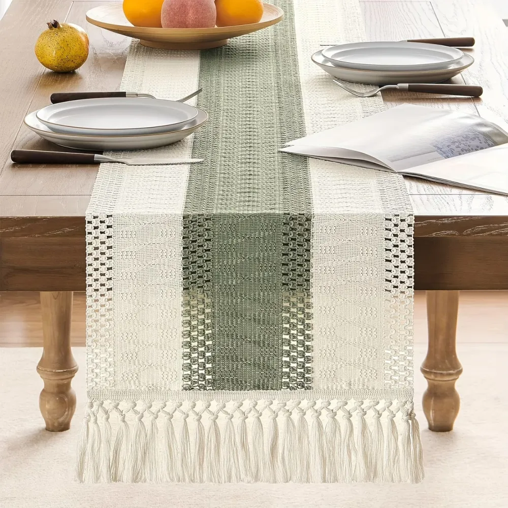 Farmhouse Stripe Table Runner