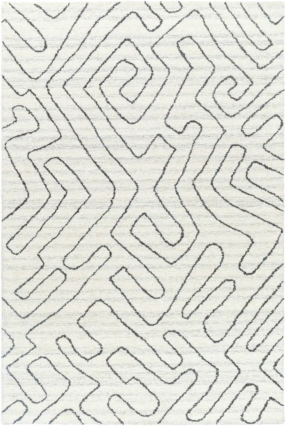 Artful Contemporary Hand Tufted Wool Area Rug