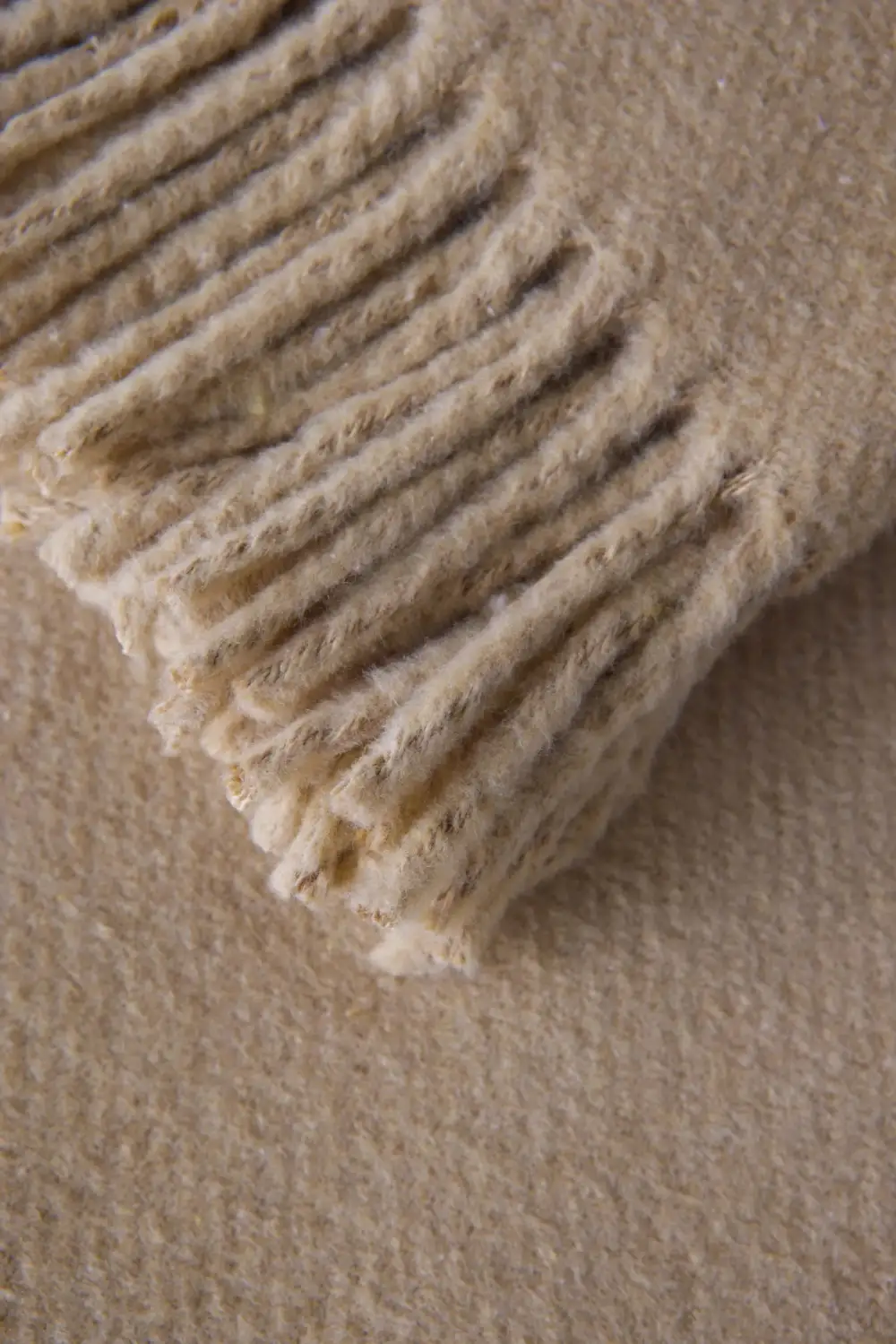 Solid Cotton Blend Throw