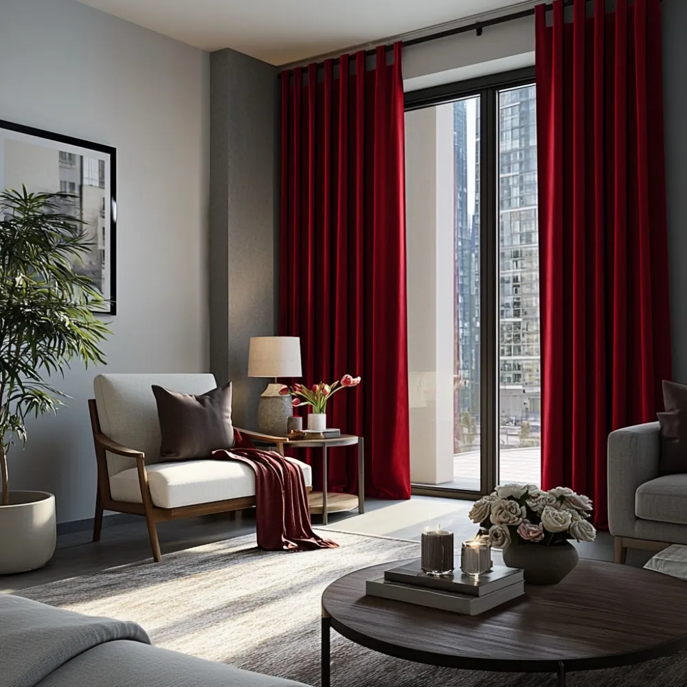 Velvet Tab Top Curtain Panel