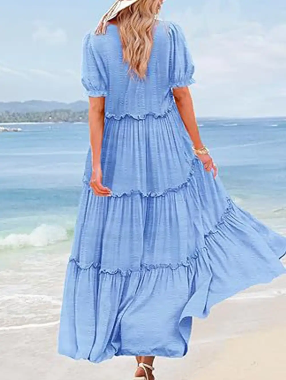 Puff Sleeve Print Mini Dress