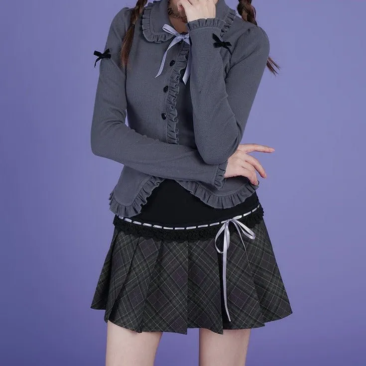 Plaid Pleated Skirt
