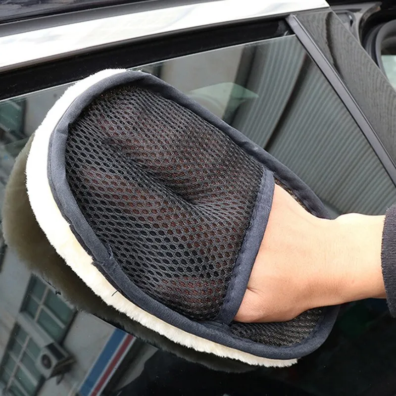 Car Wash Wool Gloves Thickened Fleece Lined Cleaning Brush