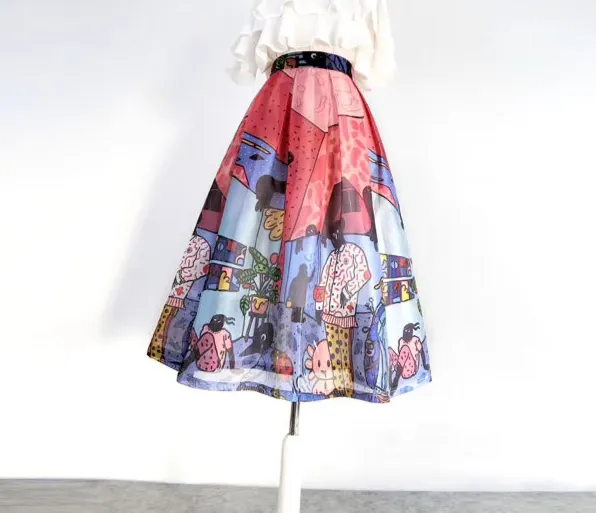 Graceful Studio Animal Motif Skirt