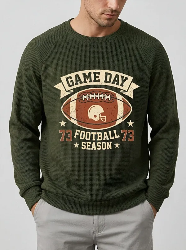 Men's American Football Game Day Season Printed Sweatshirt