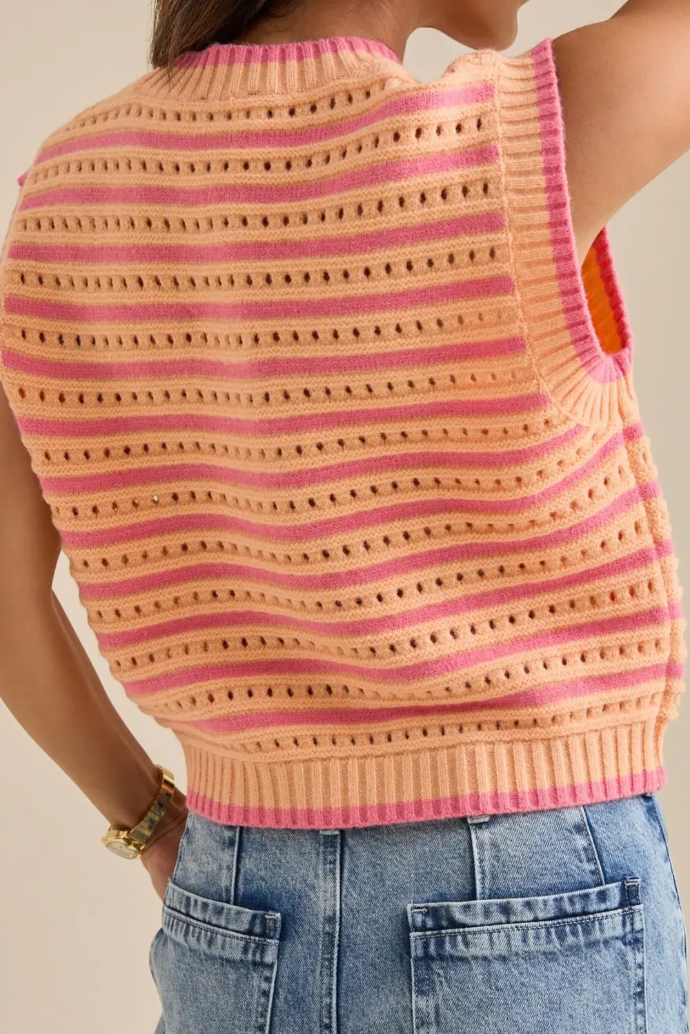 Knit Oversized Sweater Vest
