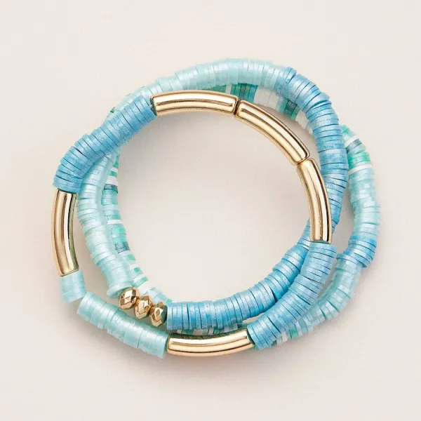 Heishi Bead Stack Bracelet