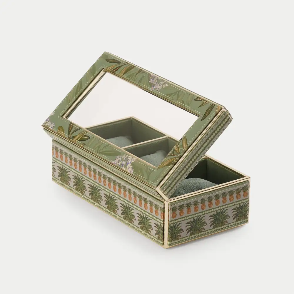 Green Three Slot Watch Organizer