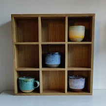 Oak Mug Display Shelf