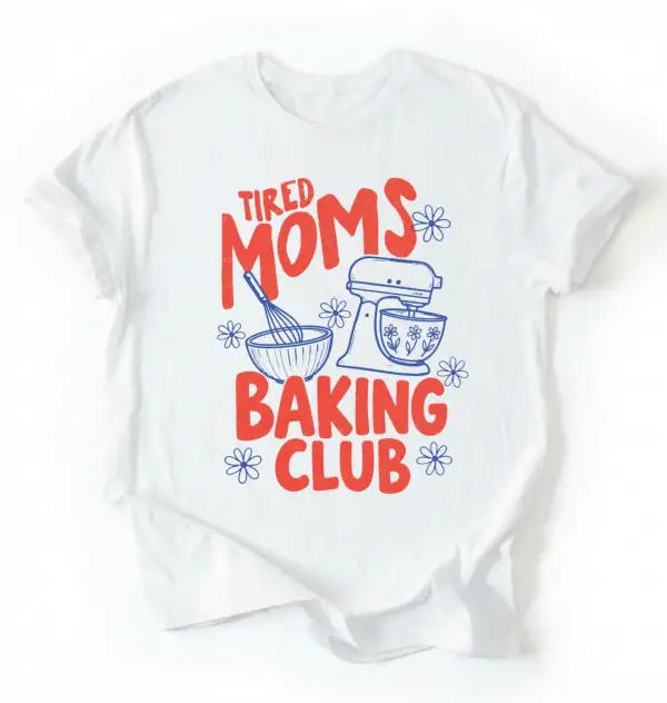 Mom Baking Graphic Cotton Tee