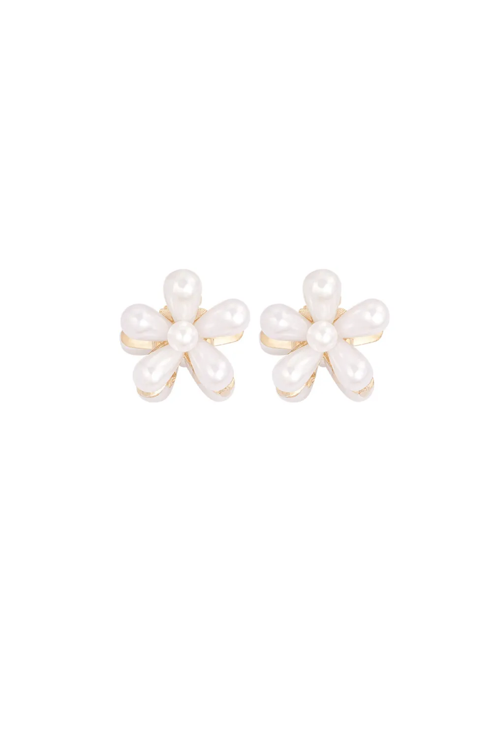 Flower Pearl Accent Hair Clip