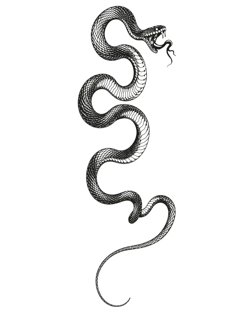 Serpent Sleeve Temporary Tattoo