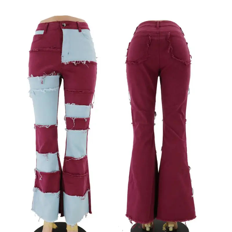 High Waist Skinny Fitted Flare Jeans