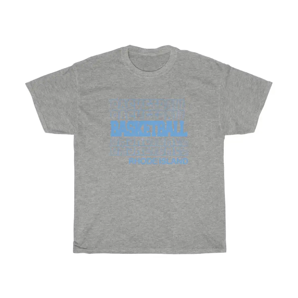 Basketball Rhode Island in Modern Stacked Lettering