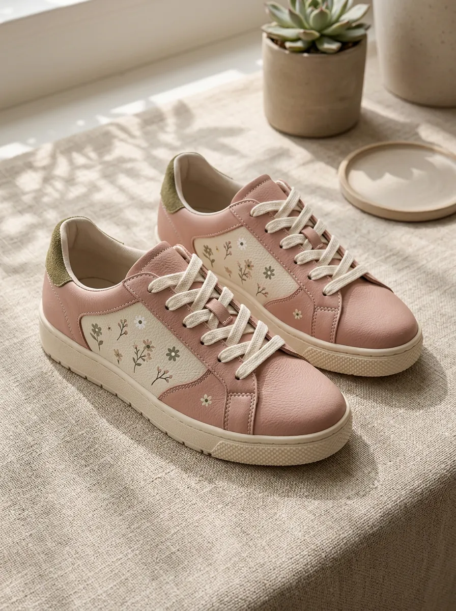 Women's Floral Botanical Aesthetic Printed Sneakers