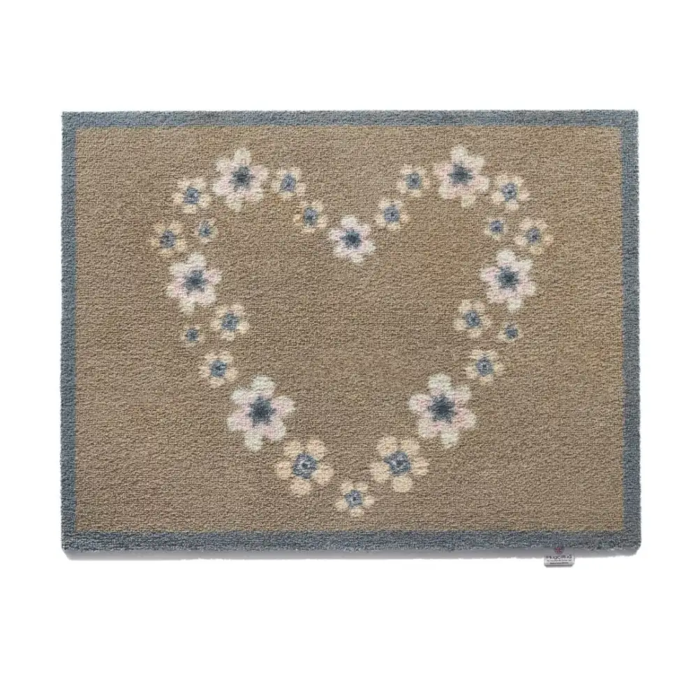 Floral Heart Door Mat
