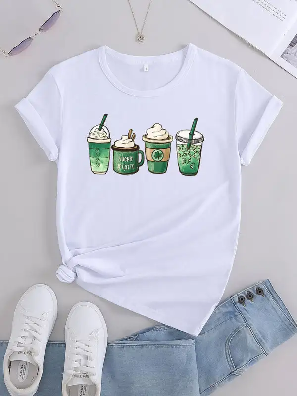 Weekend Round-Neck Collared Short-Sleeve Knit T-Shirt