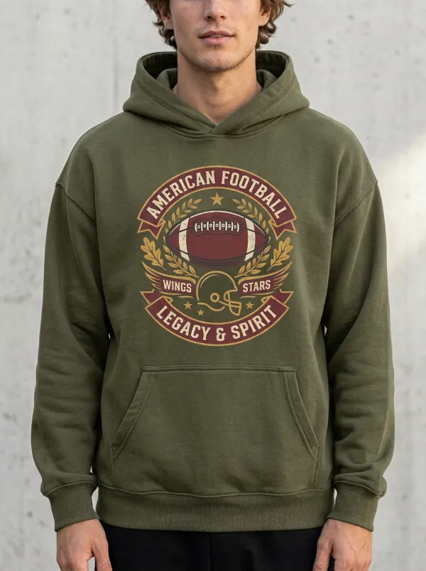 Men's American Football Legacy Spirit Helmet Graphic Hoodie