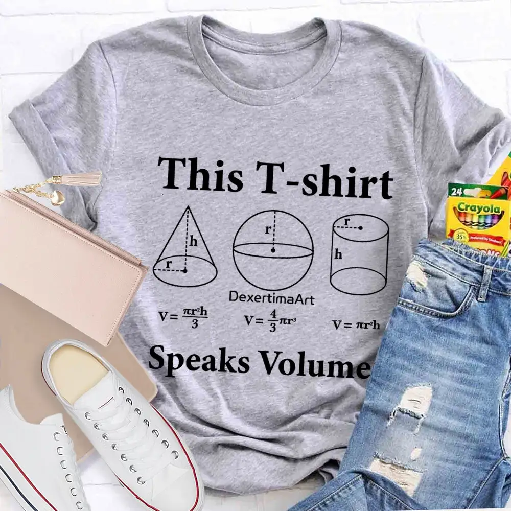 This T-Shirt Speaks Volumes Cone Cylindrical Ball T-Shirt