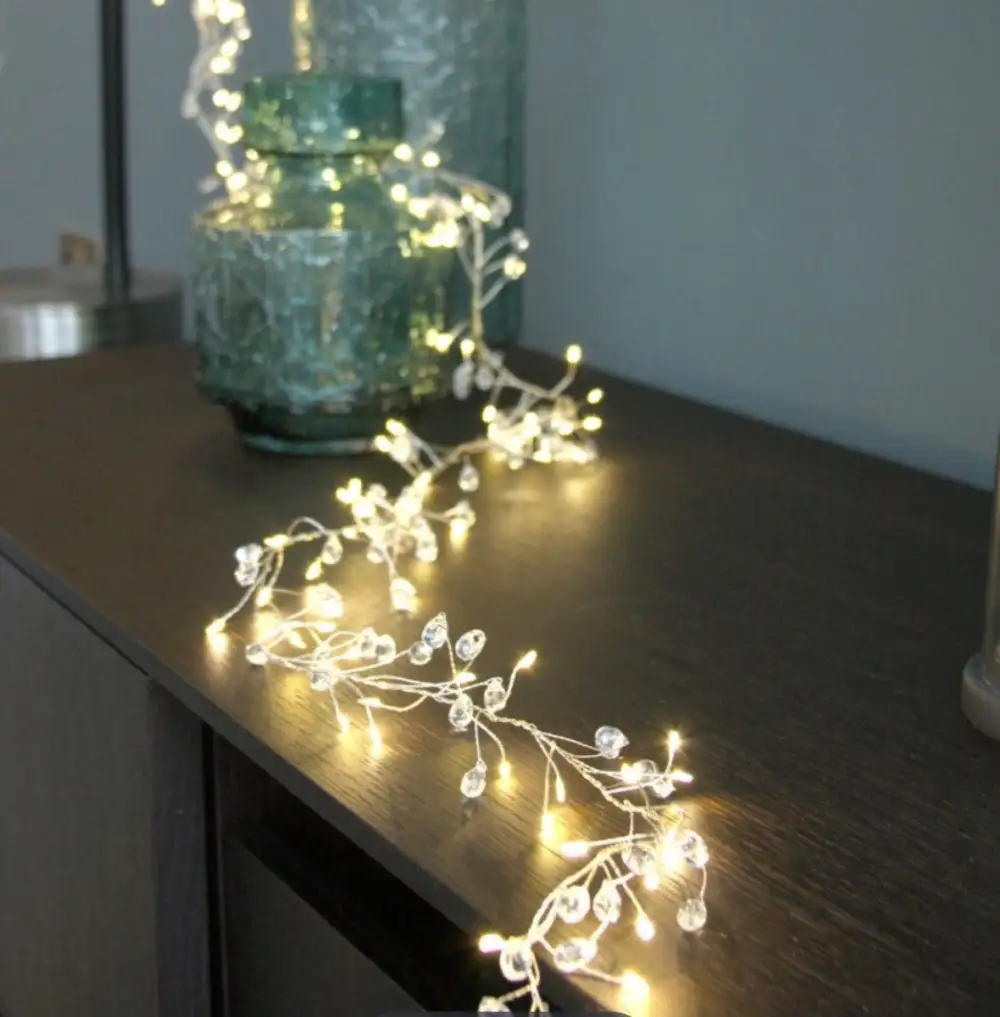 LED Crystal Cluster String Lights
