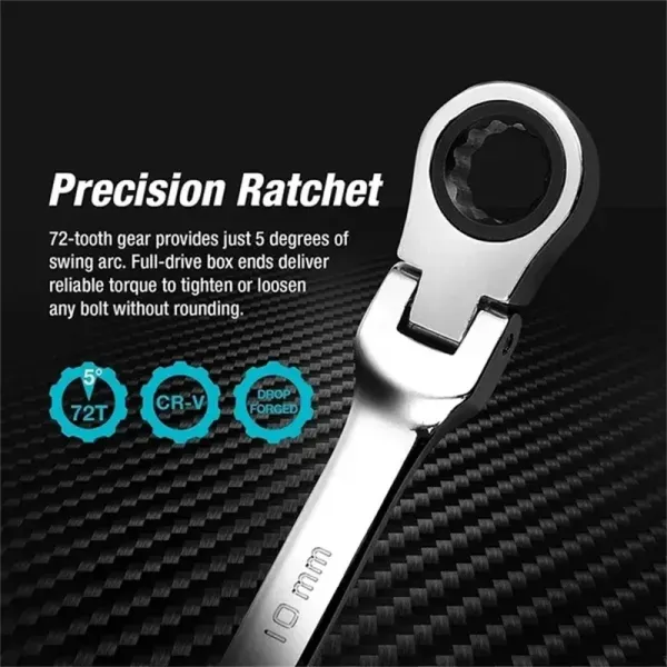 Ratcheting Combination Box End Wrench