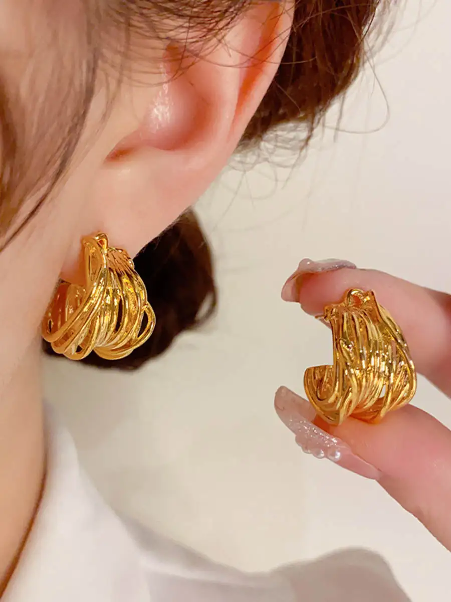Contemporary Abstract Accent Earrings