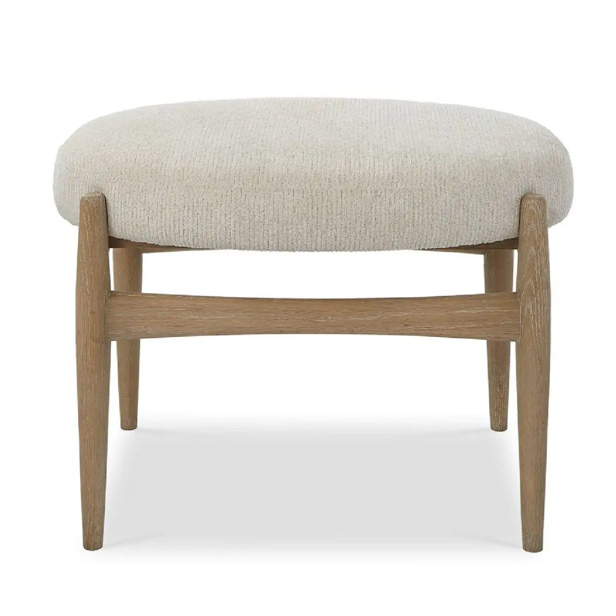 Fabric Oak Accent Bench