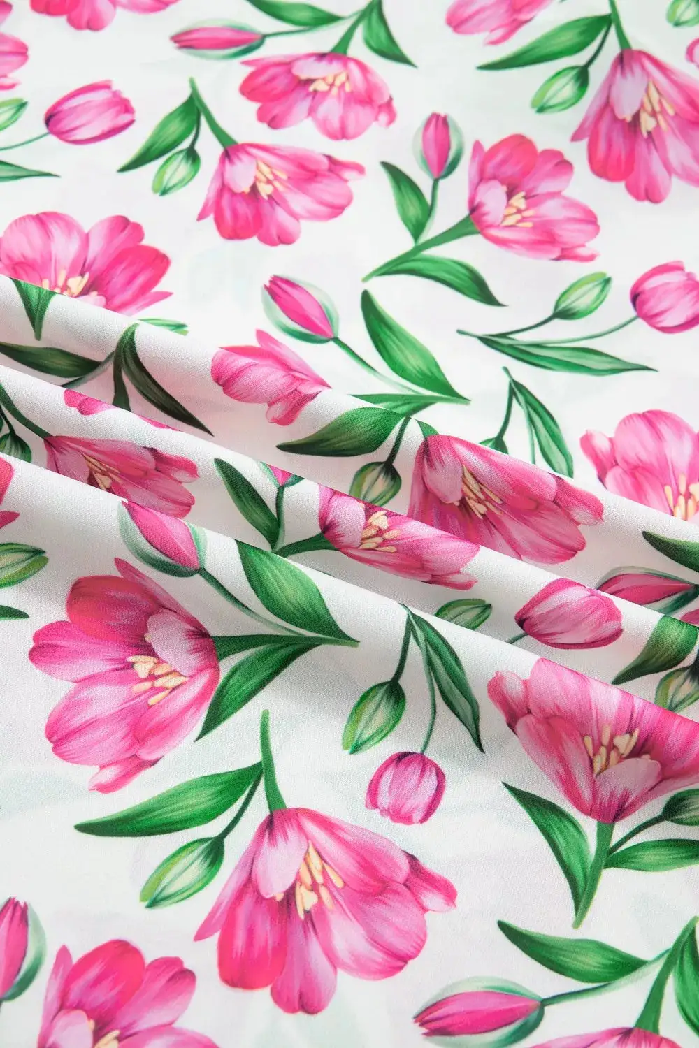 Floral Print Striped Ruffle Trim V Neck