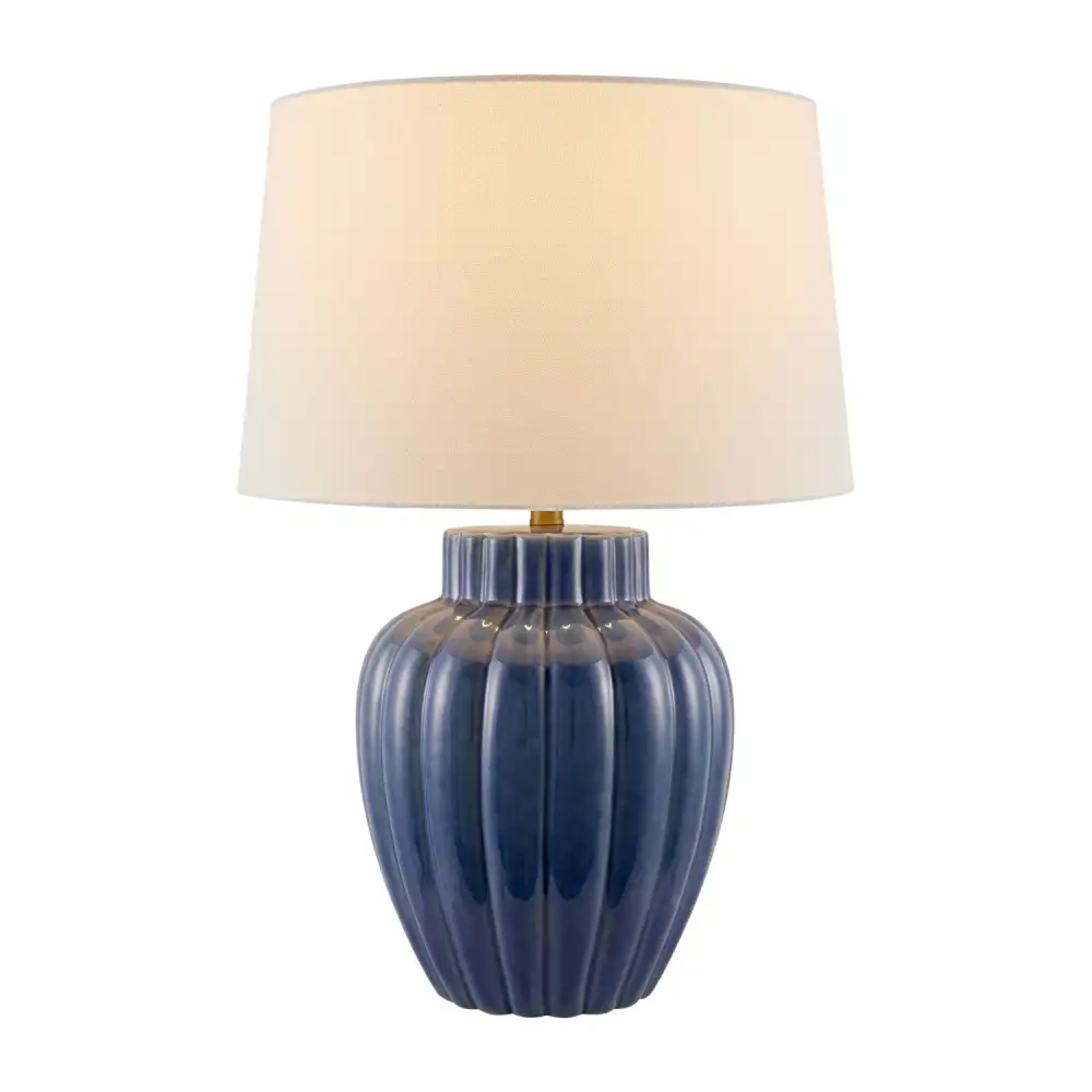 Modern Ceramic Metal Linen Table Lamp