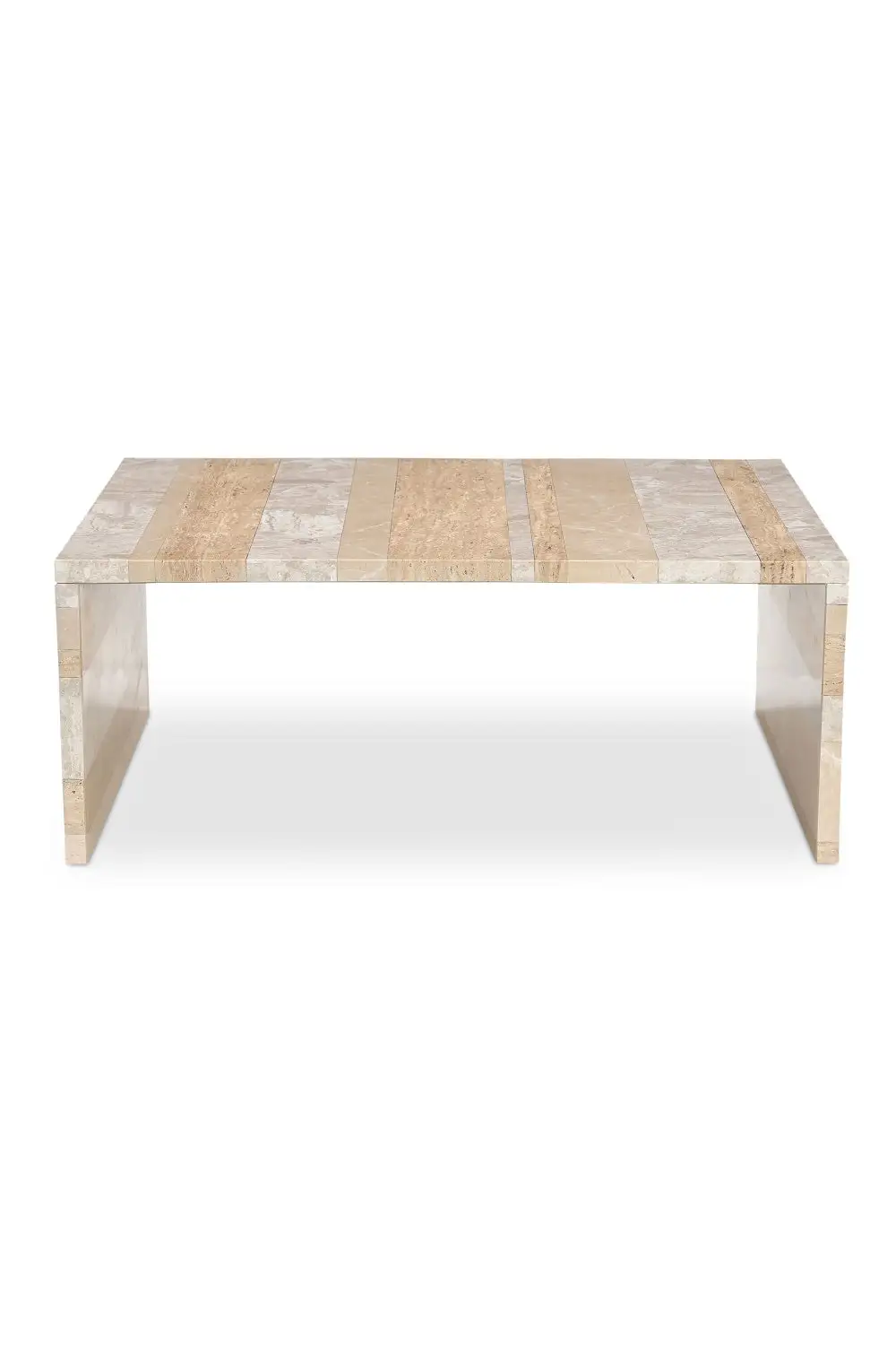 Sculptural Marble Rectangular Coffee Table