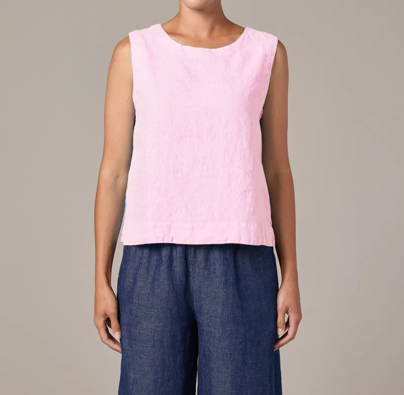 Linen Sleeveless Shell Top