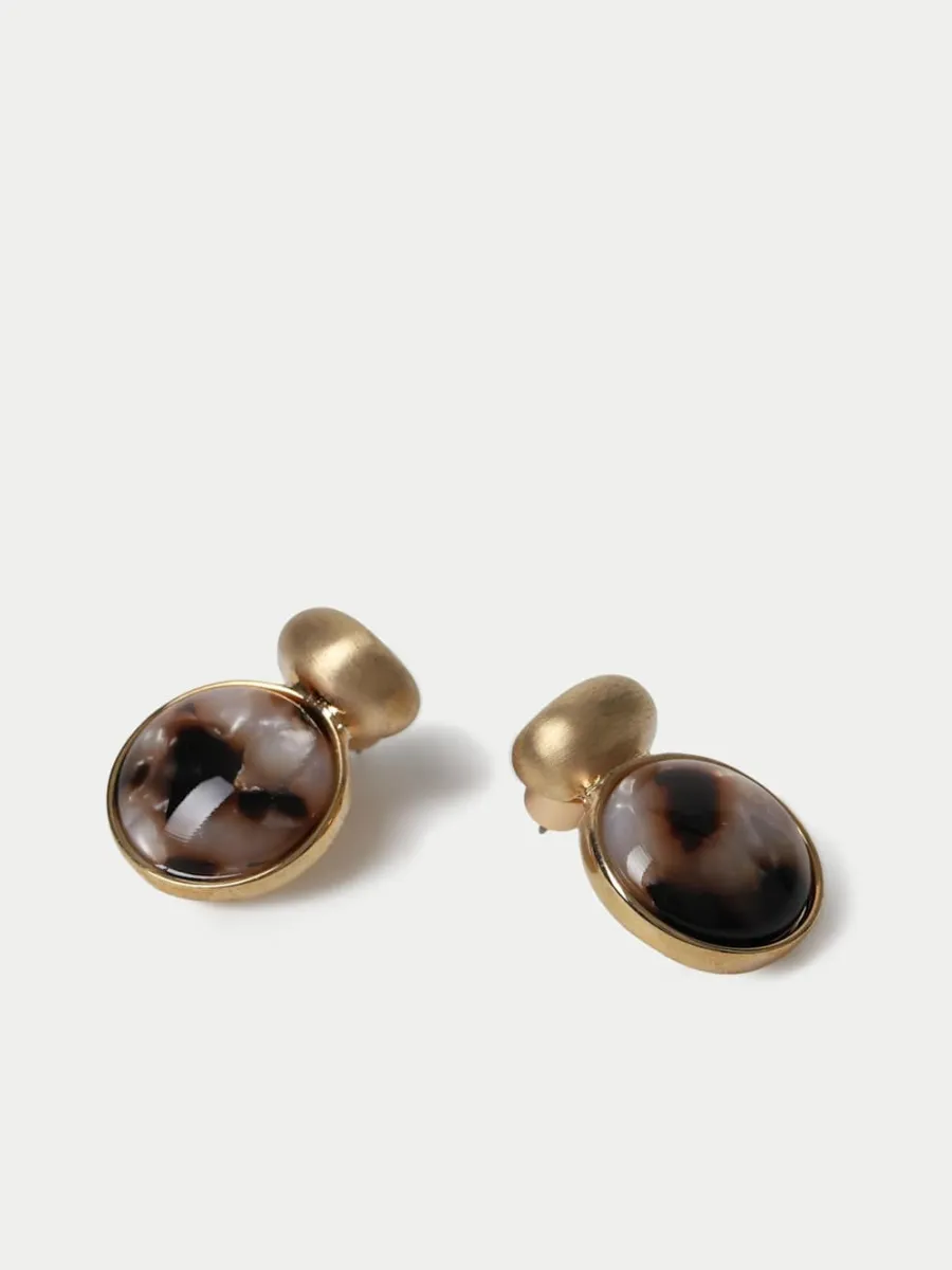 Vintage Brown Drop Earrings