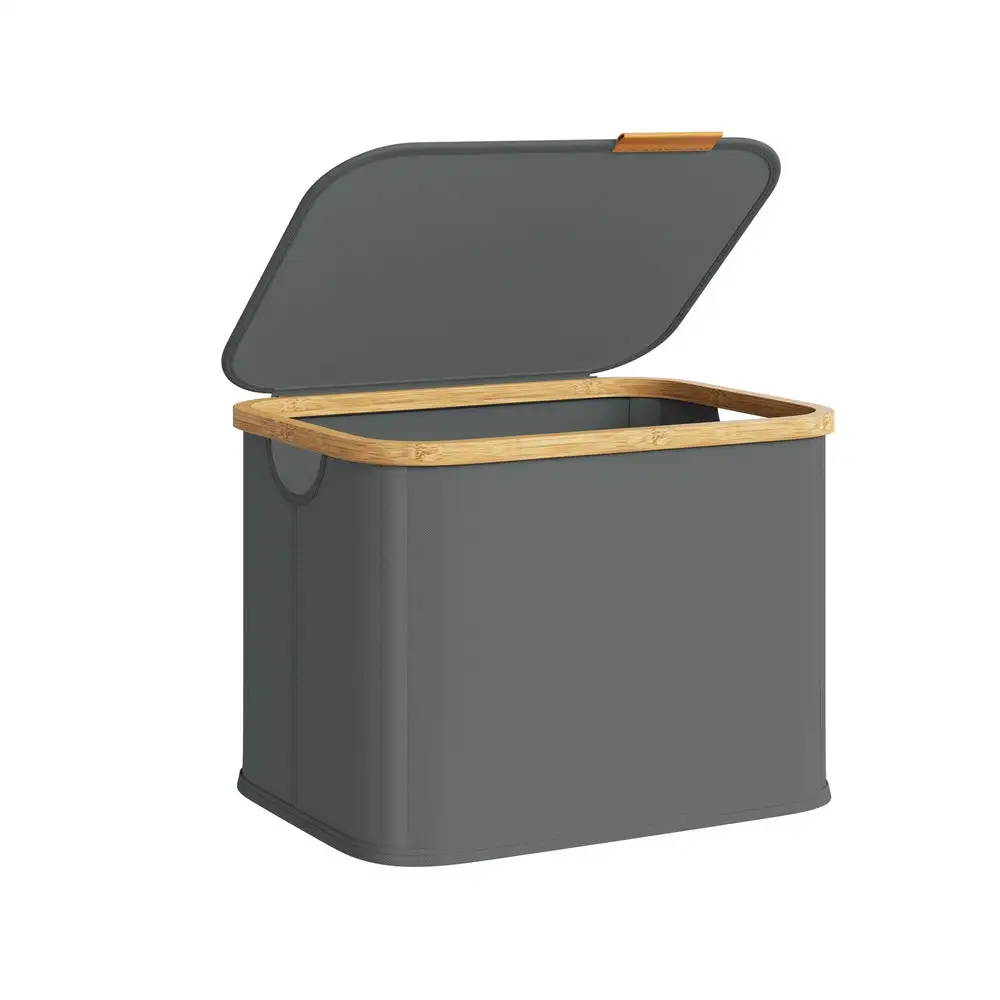 Lidded Fabric Laundry Storage Hamper
