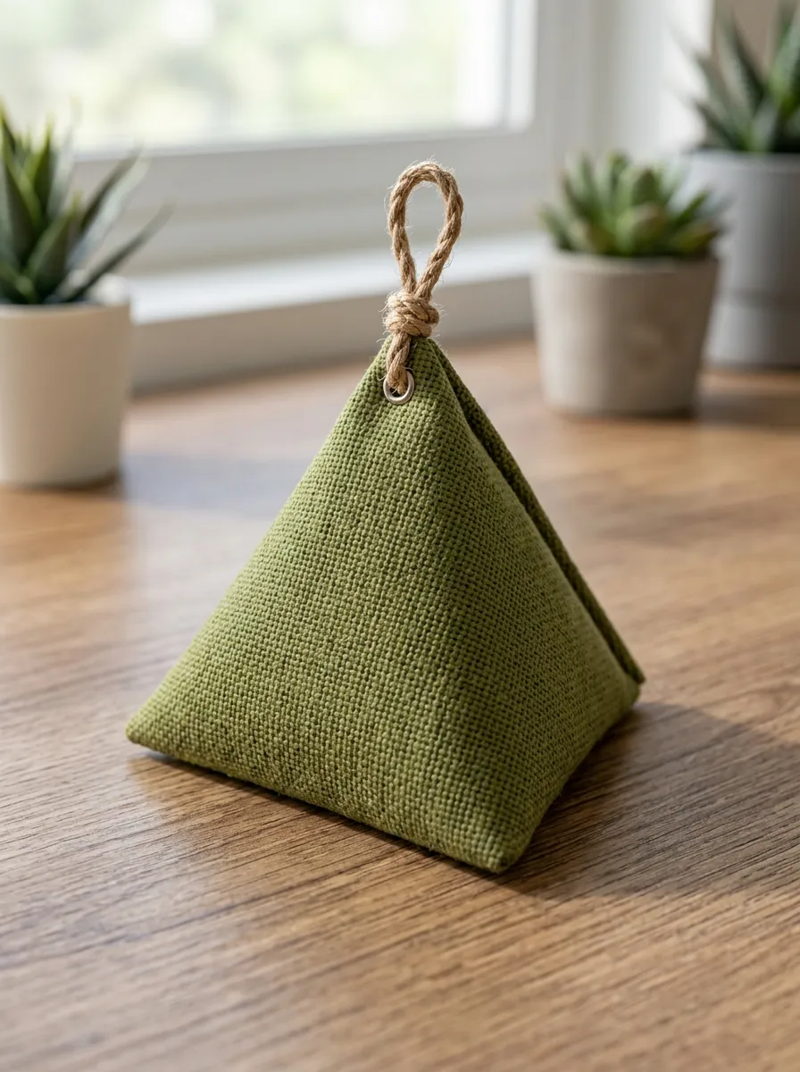 Green Burlap Hanging Mouse Repellent Pouch