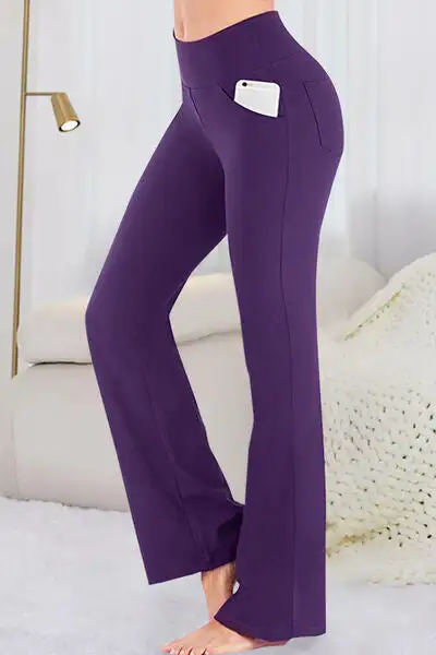 Relaxed Pocketed High Waist Active Pants