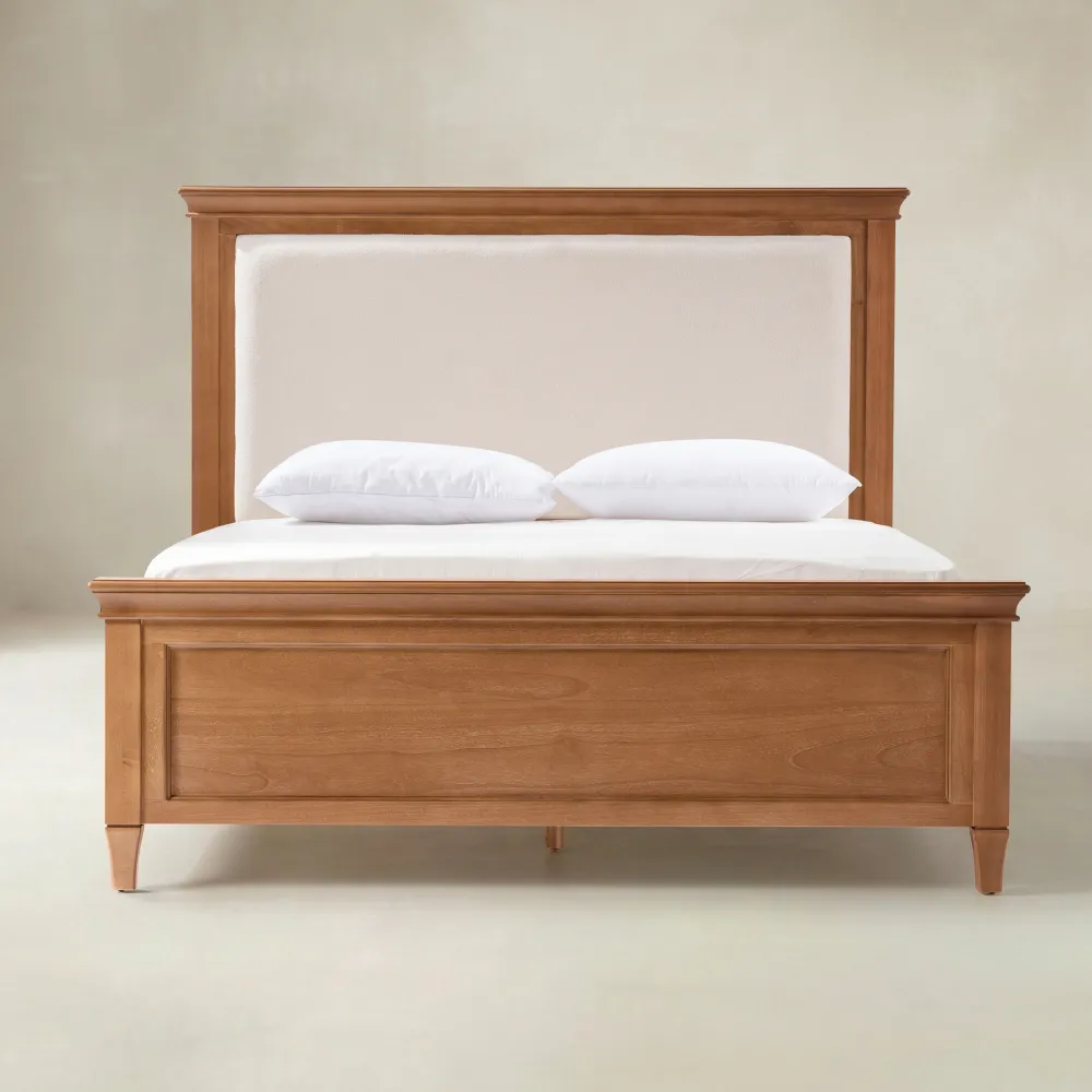 Transitional Solid Wood Bed