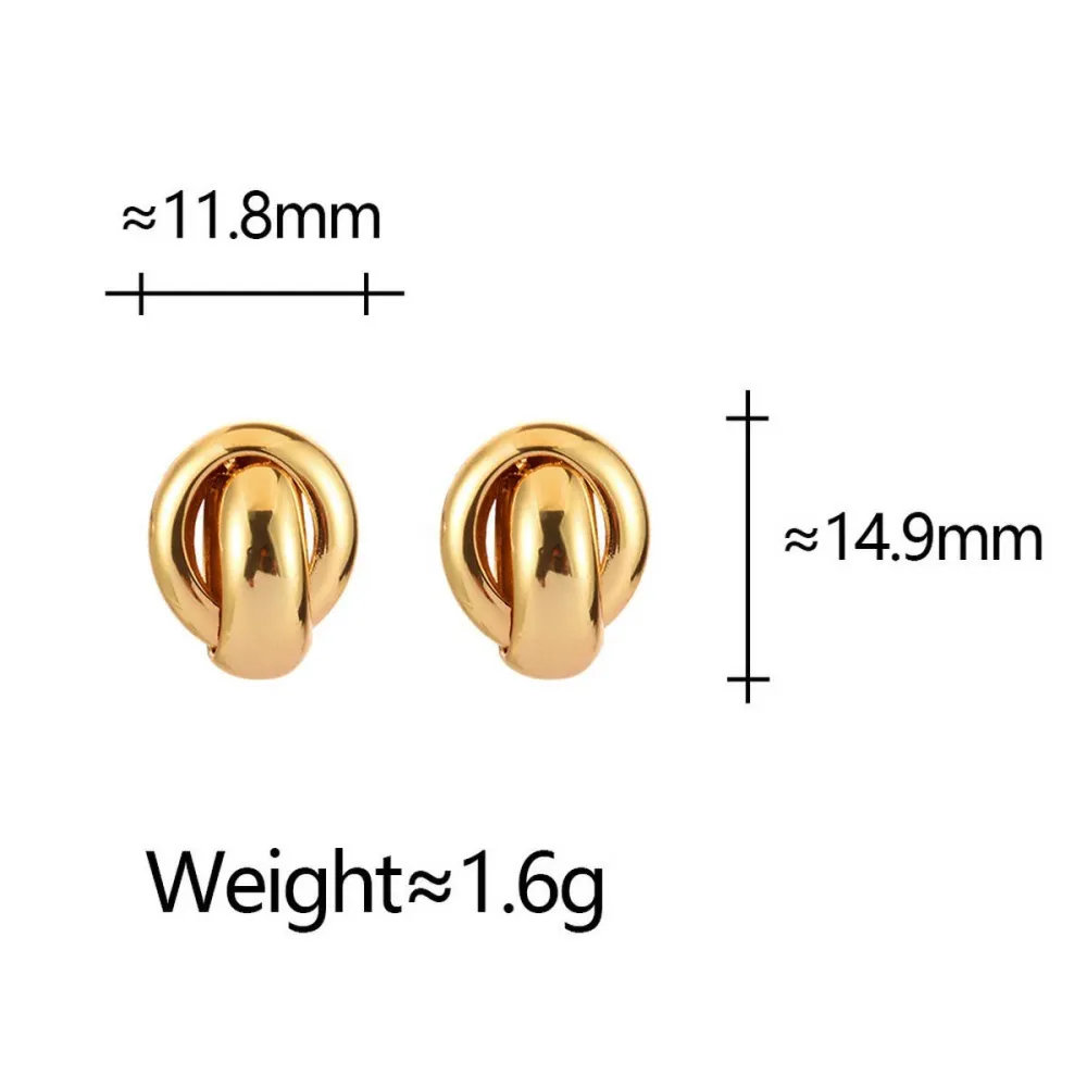 Geometric Metal Vintage Hoop Earrings