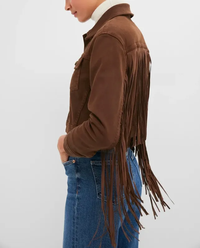 Fringe Spread Collar Jacket