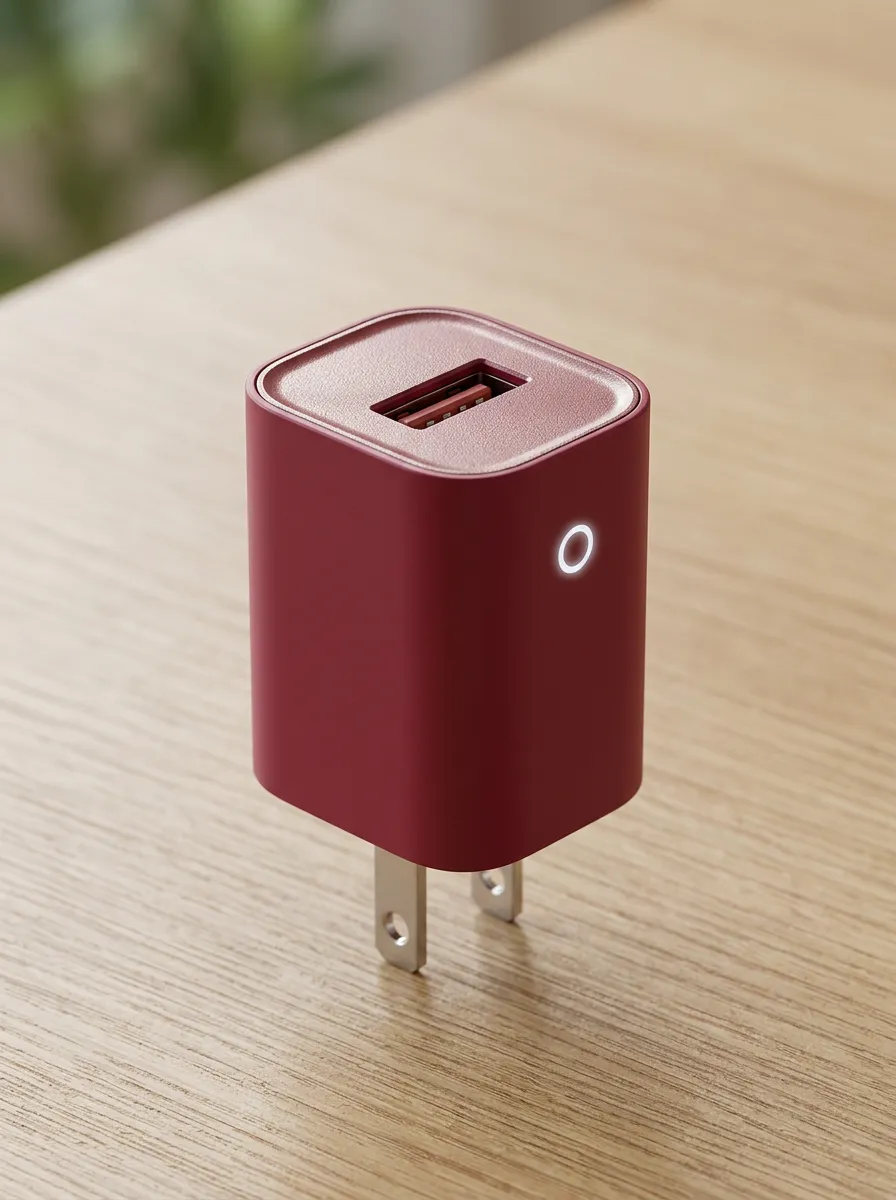 Matte Red LED Light Wall Charger
