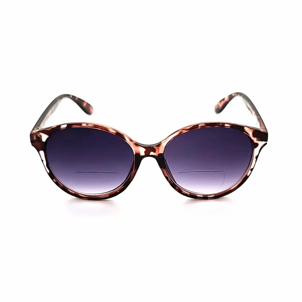 Round Bifocal Smoke-Lens Reading Sunglasses