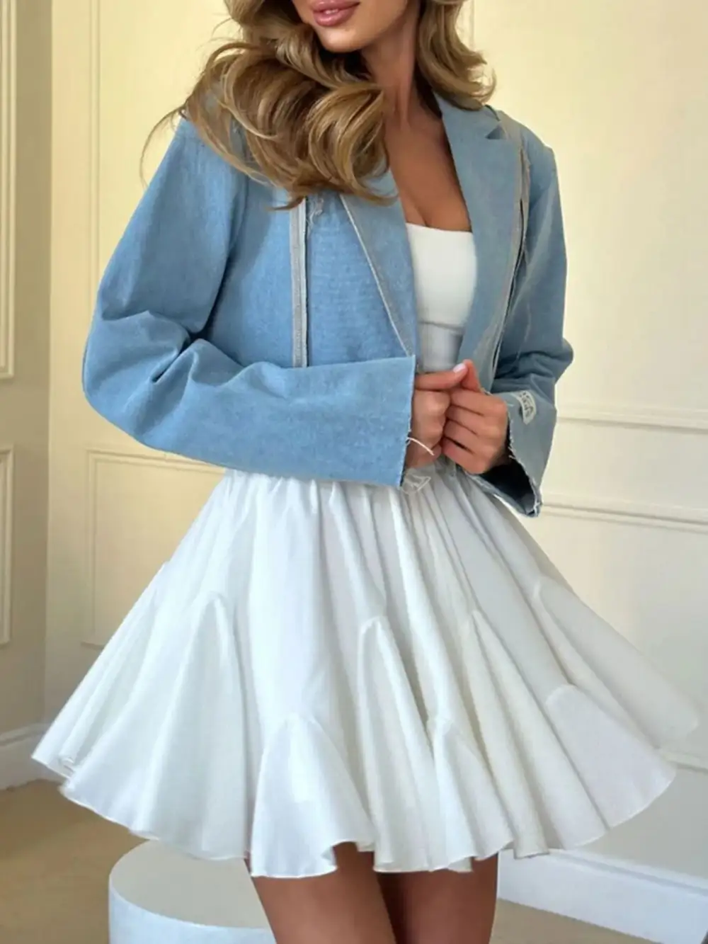 Sequin Elastic Waist Skirt