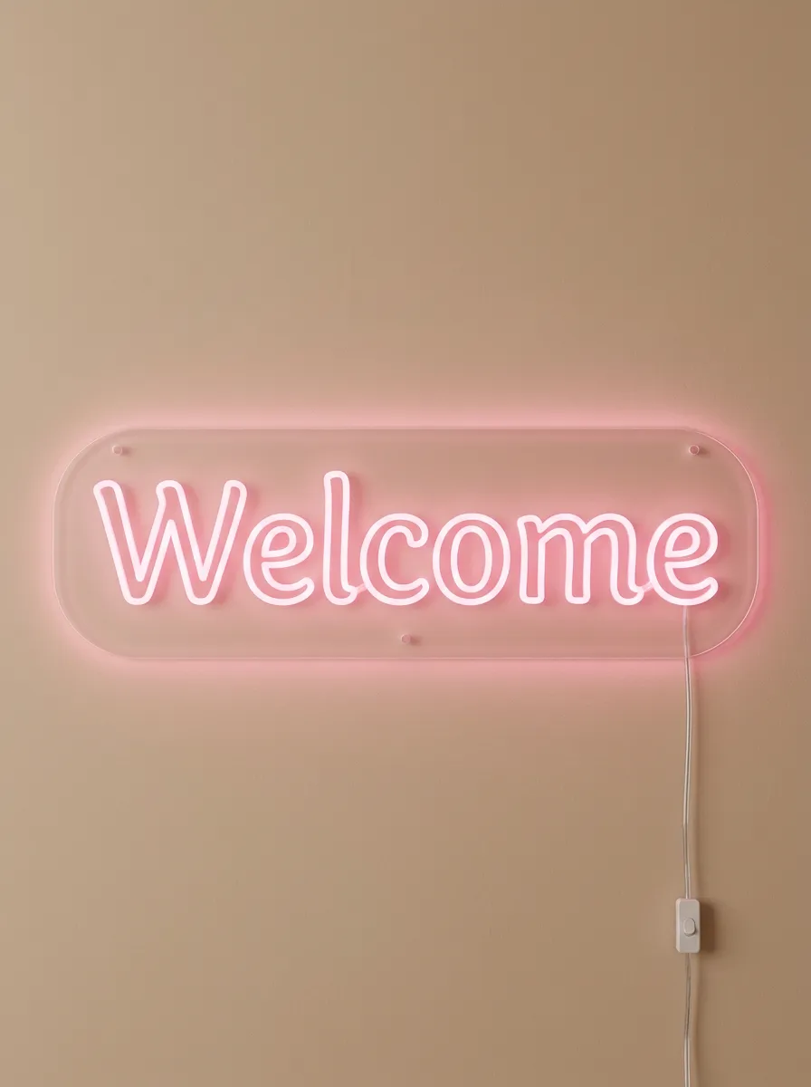 Decorative Welcome Neon Sign