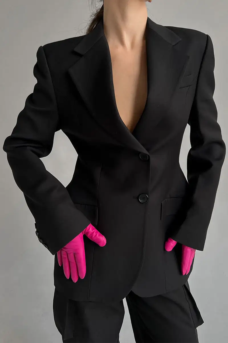 V-Neck Single-Breasted Lightweight Blazer
