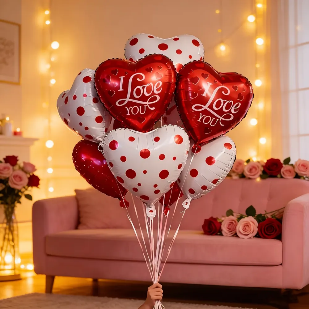 Polka Dot Heart Balloon