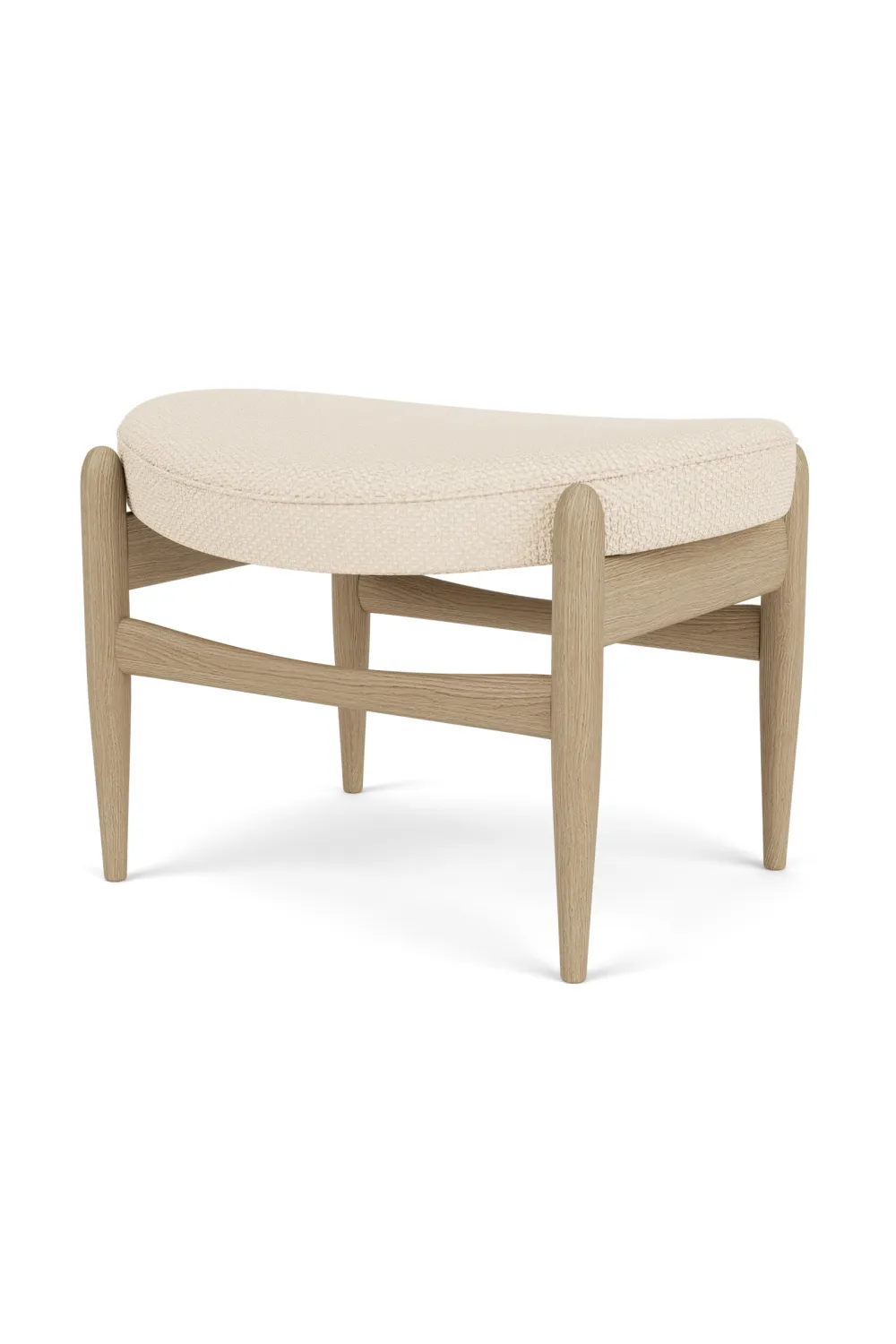 Wooden Base Padded Ottoman