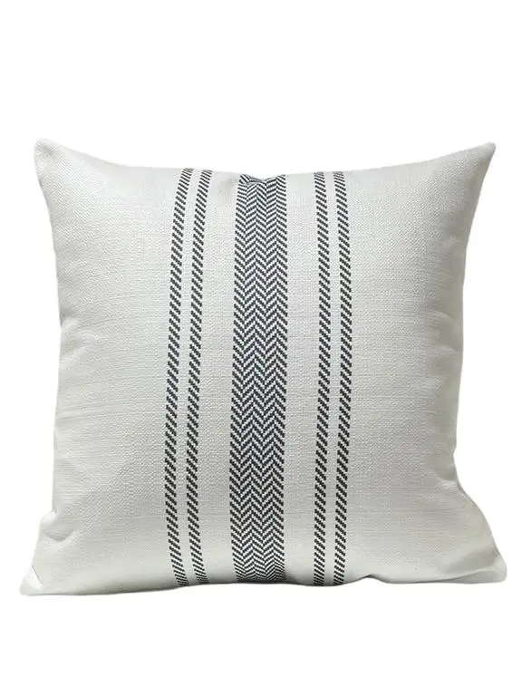 Striped Cotton Throw Pillow