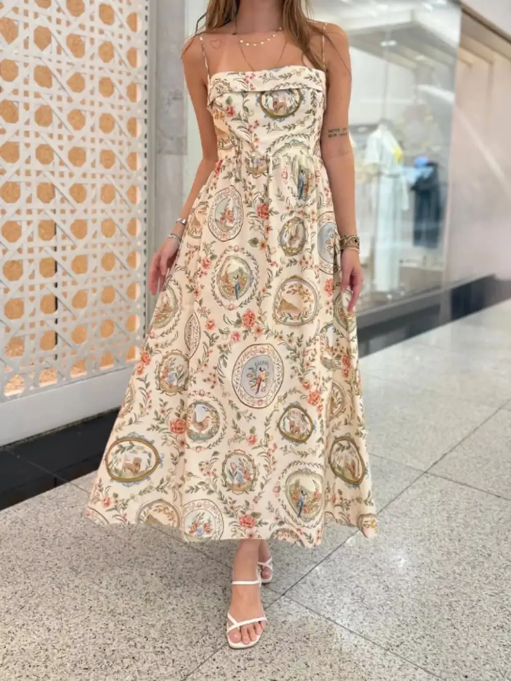 Dress Spaghetti Strap Midi Dress