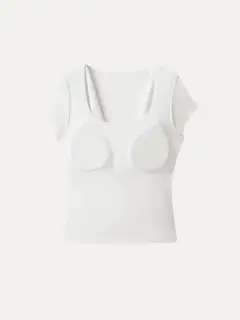 Smoothing Cowl Neck Ruched Bra Top
