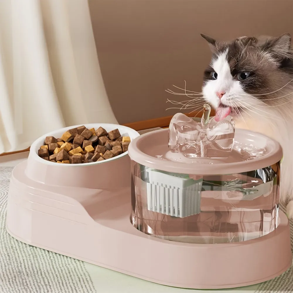 2-in-1 Cat Feeder & Fountain