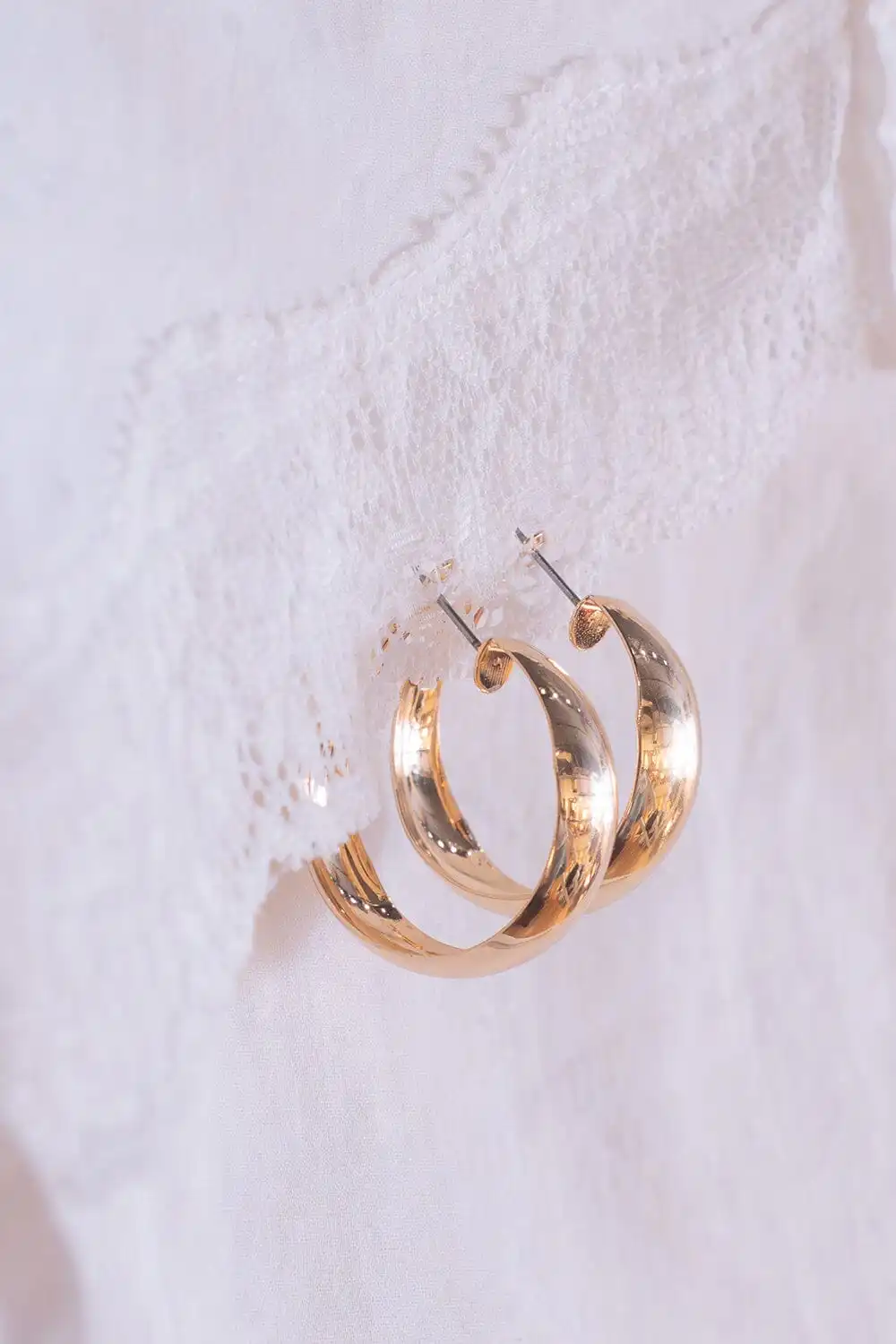 Medium Stainless Infinity Hoop Earrings